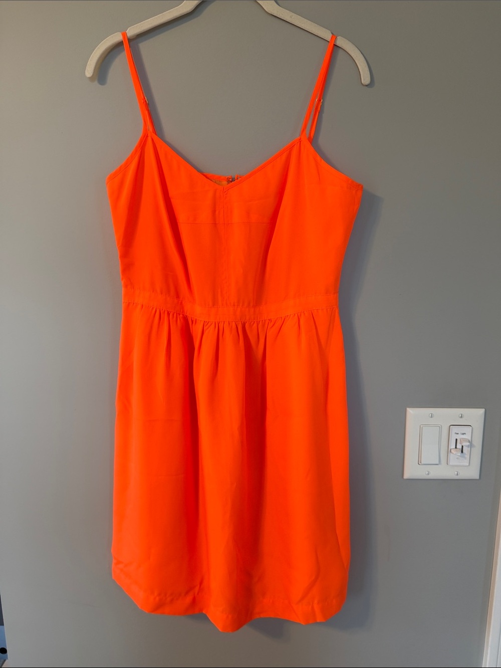 J. Crew Bright Orange Spaghetti-Strap Sundress